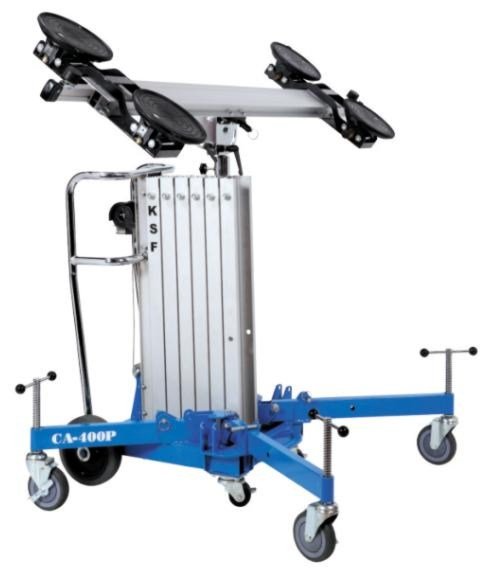 Elektrischer Lastenaufzug CA400 GL – Glasstütze, Tragfähigkeit 150 kg