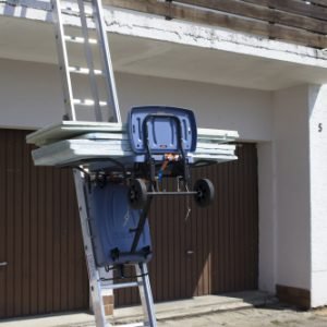 Batterie-Hebemodul „Comfort“ für GEDA-Leiter – Tragfähigkeit 120 kg