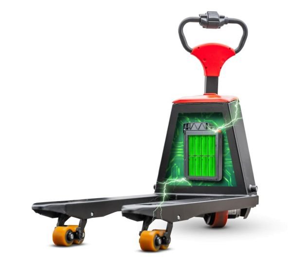Elektrischer Niederhubwagen F3 – 1500 kg, Lithium-Ionen, externe Batterie
